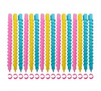 ericotry Lot de 18 tiges de permanente en plastique en spirale pour coiffure, coiffure, bouclage, permanente, outils de salon pour femmes et filles