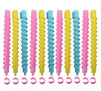 ericotry Lot de 18 tiges de permanente en plastique en spirale pour coiffure, coiffure, bouclage, permanente, outils de salon pour femmes et filles