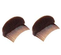 ericotry Lot de 2 charmants peignes à cheveux Bump It Up - Inserts volume pour base de cheveux - Pour femme et fille (marron)