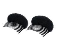 Ericotry Lot de 2 peignes à cheveux en mousse de 8,4 cm pour faire des chouchous (noir)