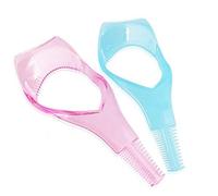 ericotry Lot de 2 pinceaux de maquillage (bleu + rose) en plastique avec peigne à cils pour femme