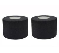 ericotry Lot de 2 rouleaux de papier jetables noirs pour le cou de barbier - Pour salon de coiffure, rasage