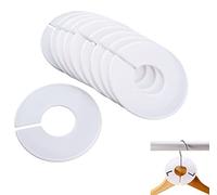 ericotry Lot de 20 séparateurs ronds blancs de taille pour vêtements de penderie - Organiseur de placard pour la maison - 8,9 cm