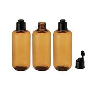 ericotry Lot de 3 flacons souples vides en plastique avec bouchon à rabat noir pour maquillage, huile essentielle, eau, shampooing, gel douche, liquide, 300 ml, N, 300 ml