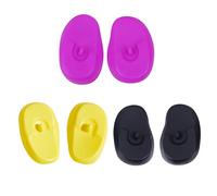 ericotry Lot de 3 paires de cache-oreilles en silicone pour coiffure, coloration, salon de coiffure (couleur aléatoire)