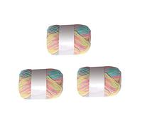 ericotry Lot de 3 pelotes de fil à tricoter 50 g Couleurs assorties