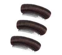 Ericotry Lot de 3 pinces à cheveux invisibles pour chignon - Base de cheveux volumineuse - Accessoire de coiffure amélioré (marron foncé)