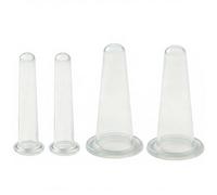 Ericotry Lot de 4 ventouses de massage en silicone transparent pour le visage et les yeux
