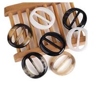 ericotry Lot de 6 Boucles de Foulard ovales en Plastique Lisse et Tendance pour Foulard ou Chemise (Couleur aléatoire), aléatoire, 4cm/1.6inch