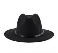 ericotry Unisexe Classique mélange de Laine Fedora Chapeau avec Boucle Large Bord Chapeaux Church Derby Chapeaux de Jazz Caps Trilby pour Hommes Femmes Wedding Party