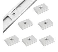 Ericrise 6 Pièces Écrou à Rainure en T M6, T-Track Slider Écrous à Glissière Coulissant M6 T-Piste en Alliage D'Aluminium Fixation à Fente Pour Vis pour Outil de Travail du Bois, 30 * 23 * 7.8mm