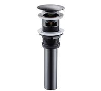 Eridanus, Bonde de vidange Pop Up Push Open avec Trop-Plein pour Lavabo Évier Soupape de Vidange en Laiton Couleur Noir