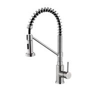 Eridanus Robinet Cuisine en Laiton, Mitigeur d'Evier Orientable 360°, Robinet avec Valve en Céramique avec Buse Amovible, L’eau Chaude et Froide Disponible