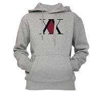 Erido Hunter x Hunter Logo Unisexe Homme Femme Sweat À Capuche Sweat-Shirt Pull-Over Gris Taille L Men's Women's Hoodie Sweatshirt Grey Large Size L