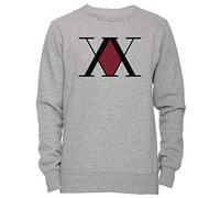 Erido Hunter x Hunter Logo Unisexe Homme Femme Sweat-Shirt Jersey Pull-Over Gris Taille M Men's Women's Grey Medium Size M