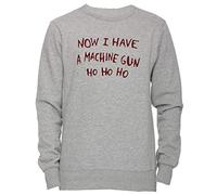 Erido Mourir Difficile Noël Sauteur Unisexe Homme Femme Sweat-Shirt Jersey Pull-Over Gris Taille XL Men's Women's Jumper Grey X-Large Size XL