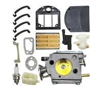 ERIHJOX Carburateur for tronçonneuse 61 266 268 272 272XP avec Support, Filtre à air, Joint, Bougie d'allumage