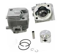 ERIHJOX Cylindre et Piston complets for souffleur GB 260, 34 mm, compatibles avec Les Moteurs EB260, 1E34FB, 34FB et GBV 260A. Poignée Hegde.