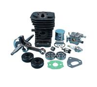 ERIHJOX Cylindre, Piston, Vilebrequin, carburateur, 38 mm, adapté aux tronçonneuses 136, 137, 141, 142, roulements, Joints d'huile, Filtre