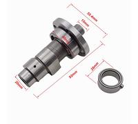 ERIHJOX Ensemble Arbre à cames et culbuteur for Moto 157FMI, 161FMJ, 166FMM (CB125-250), TTR250Rb 2016, RC150GY(Camshaft)