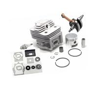 ERIHJOX Ensemble Cylindre, Piston et Vilebrequin 40 mm/44 mm Compatible avec Les débroussailleuses 43 cm³, 52 cm³, 1E44F-5, 44F-5, 44-5, BG520, CG520, CG430 et 1E40F-5.(44-5 44mm Full Set)