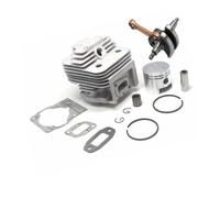 ERIHJOX Ensemble Cylindre, Piston et Vilebrequin 40 mm/44 mm Compatible avec Les débroussailleuses 43 cm³, 52 cm³, 1E44F-5, 44F-5, 44-5, BG520, CG520, CG430 et 1E40F-5.(40-5 40mm)