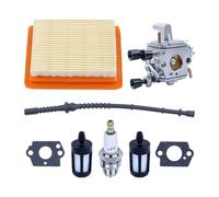 ERIHJOX Kit carburateur for FS120 FS200 FS020 FS202 FS300 FS350, avec Filtre à poussière, Joint, Filtre à air, Tuyau et Bougie d'allumage