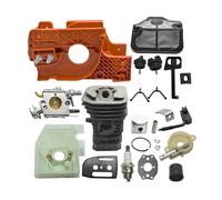 ERIHJOX Kit Cylindre-Piston-Carter-carburateur for tronçonneuse 137142E 38mm, Remplacement des pièces d'origine 530071991 et 530069940