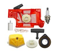 ERIHJOX Kit de Filtre à air for Ressort de démarreur à Rappel, poulie, Compatible avec Les tronçonneuses 50, 51, 55, 503, 60, 88-03 et 503, 15, 18, 01 et 503, avec poignée et Corde