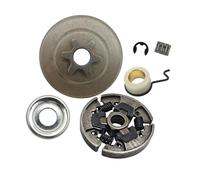 ERIHJOX Kit de pignon de Tambour d'embrayage à 6 Dents Compatible avec Les tronçonneuses 021, 023, 025, MS180, MS210, MS230 et MS250 (référence 1123, 160 et 2001). Écrou à vis sans Fin.