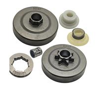 ERIHJOX Kit de pignon de Tambour d'embrayage et Roue à vis sans Fin for tronçonneuses 340, 345, 350, 445, 445E, 450 et 450E (pièces détachées).