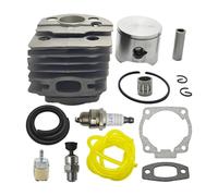 ERIHJOX Kit de Piston de Cylindre de 45 mm for tronçonneuse 50 51 55, Remplacement de 503 60 91 71, Joint de Tuyau de Filtre de Ligne de décompression