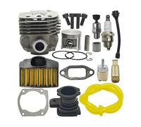 ERIHJOX Kit de Piston de Cylindre de 50 mm, Filtre à air et collecteur for tronçonneuse 372 371 365 362, pièce de Rechange 503939372 503814502