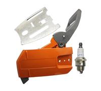 ERIHJOX Kit de Plaque de Protection de poignée de Frein de chaîne, Couvercle latéral, adapté aux modèles 61, 66, 266, 268, 272, Manchon de Bague de tronçonneuse