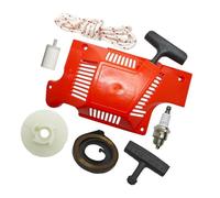 ERIHJOX Kit de Rechange for tronçonneuses 50, 51 et 55 : poulie de Lanceur, Corde, poignée, Ressort, Filtre à Carburant et Bougie.