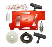 ERIHJOX Kit de Remplacement de tronçonneuse: poulie de démarreur à Rappel, Corde, poignée, Ressort, Filtre, Bougie d'allumage, Compatible avec Les modèles 50, 51 et 55