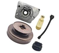 ERIHJOX Kit de Remplacement for tronçonneuse 625 II, 630 Super et 670 Champ : Conduite d'huile, Tambour d'embrayage à Denture Droite 3/8" x 7T, Tambour et engrenage à vis sans Fin.