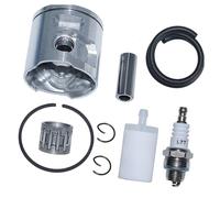 ERIHJOX Kit de Segments de Piston 47 mm, roulement à Aiguilles, Filtre à Carburant et durite for tronçonneuse 455 455E CS2255 537293002(1 x Piston Full)