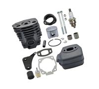 ERIHJOX Kit Moteur avec Piston, Support et Boulon for Cylindre de 45 mm, Compatible avec Les Moteurs de tronçonneuses 50, 51 et 55. Pièces détachées : 503168301 et 501766605