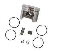 ERIHJOX Kit Piston 38 mm et Segments de 10 mm for tronçonneuse MS180 018 MS 180 - Pièces de Rechange for Outil de Jardin