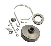 ERIHJOX Pignon de Tambour d'embrayage Compatible avec Les tronçonneuses 136, 137, 141 et 142 W, tendeur de chaîne et Accessoires