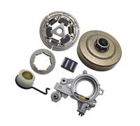 ERIHJOX Pignon de Tambour d'embrayage, Jante, rondelle 3/8-7, circlip, roulement Compatible avec Les tronçonneuses MS361, 044, 046 et MS460 (pièces détachées).