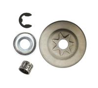 ERIHJOX Tambour d'embrayage 3/8" 7T Compatible avec Les tronçonneuses MS311 et MS391 W : pignon, roulement à Aiguilles, rondelle et Clip. Pièces détachées for tronçonneuse : 11296402000