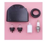 ERIHJOX Tuyau de Filtre à air for tronçonneuse 455, 455E, 455 Rancher, 460, 460 Rancher, pièce de Rechange, kit de Bougie d'allumage et d'ampoule d'amorçage
