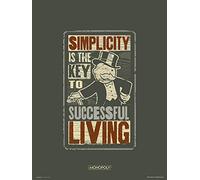 Erik - Art Print Illustration Monopoly Simplicity is the Key to Successful Living, 30 x 40 cm