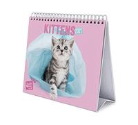 Erik® Calendrier Mensuel 2021 Studio Pets Cats | Calendrier de Bureau 12 Mois | De Janvier à Décembre 2021