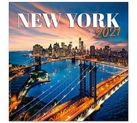 Erik® Calendrier Mural 2020-2021 New York | 16 Mois, 30x30 cm | De Septembre 2020 à Décembre 2021