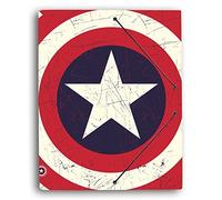 Erik® - Chemise Cartonnée A4 Captain America | Chemise à Rabats Rigide | Pochette Cartonnée 24 x 34 cm | Fournitures Scolaires, Fournitures de Bureau
