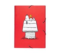 Erik® - Chemise Cartonnée A4 Snoopy | Chemise à Rabats Rigide | Pochette Cartonnée 24 x 34 cm | Fournitures Scolaires, Fournitures de Bureau