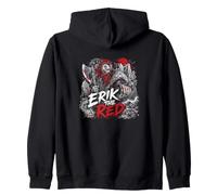 Erik, Le Viking Rouge, la légende du Guerrier Viking Nordique Sweat à Capuche